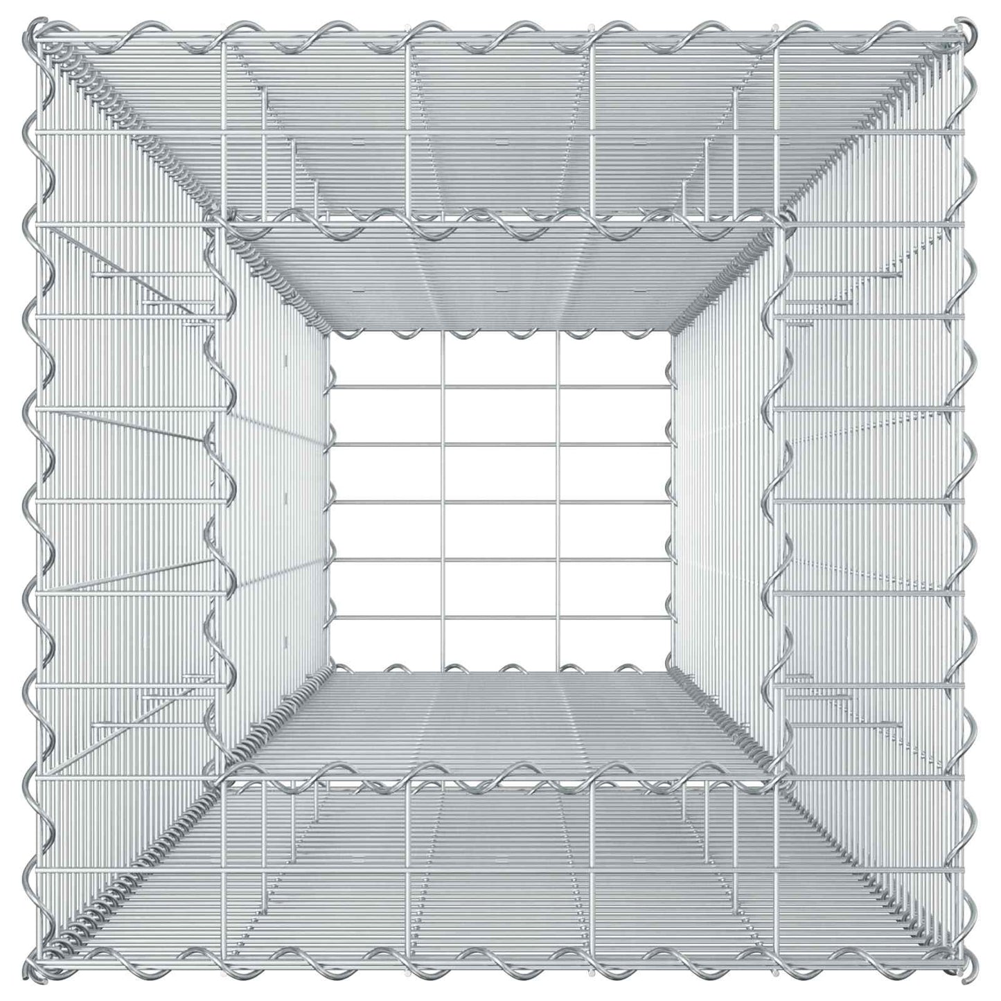 Gabion Verhoogd Bed Zilver 50 x 50 x 150 cm