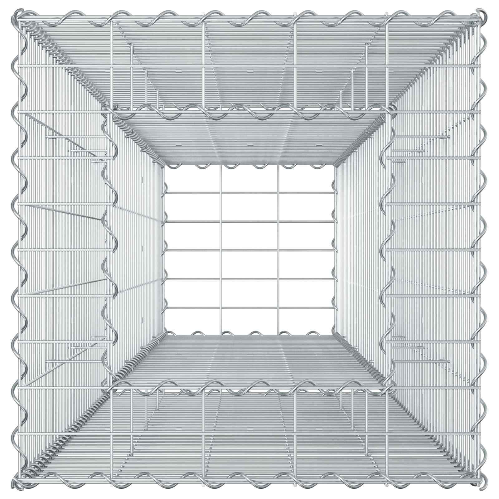 Gabion Verhoogd Bed Zilver 50 x 50 x 150 cm