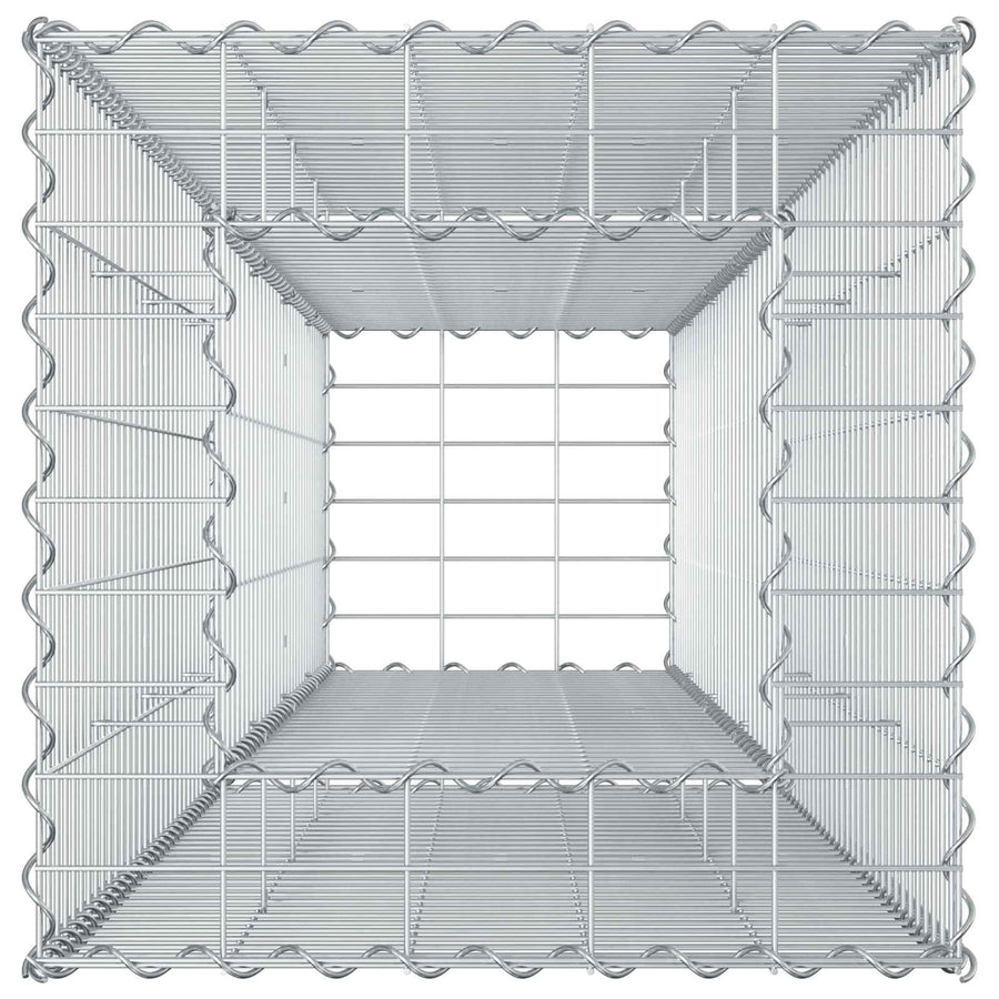 Gabion Verhoogd Bed Zilver 50 x 50 x 150 cm