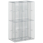 Gabion verhoogd bed 90x50x150 cm zilver gegalvaniseerd staal