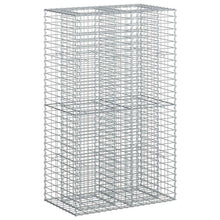 Gabion Verhoogd Bed Zilver 90 x 50 x 150 cm