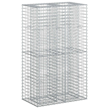 Gabion Verhoogd Bed Zilver 90 x 50 x 150 cm