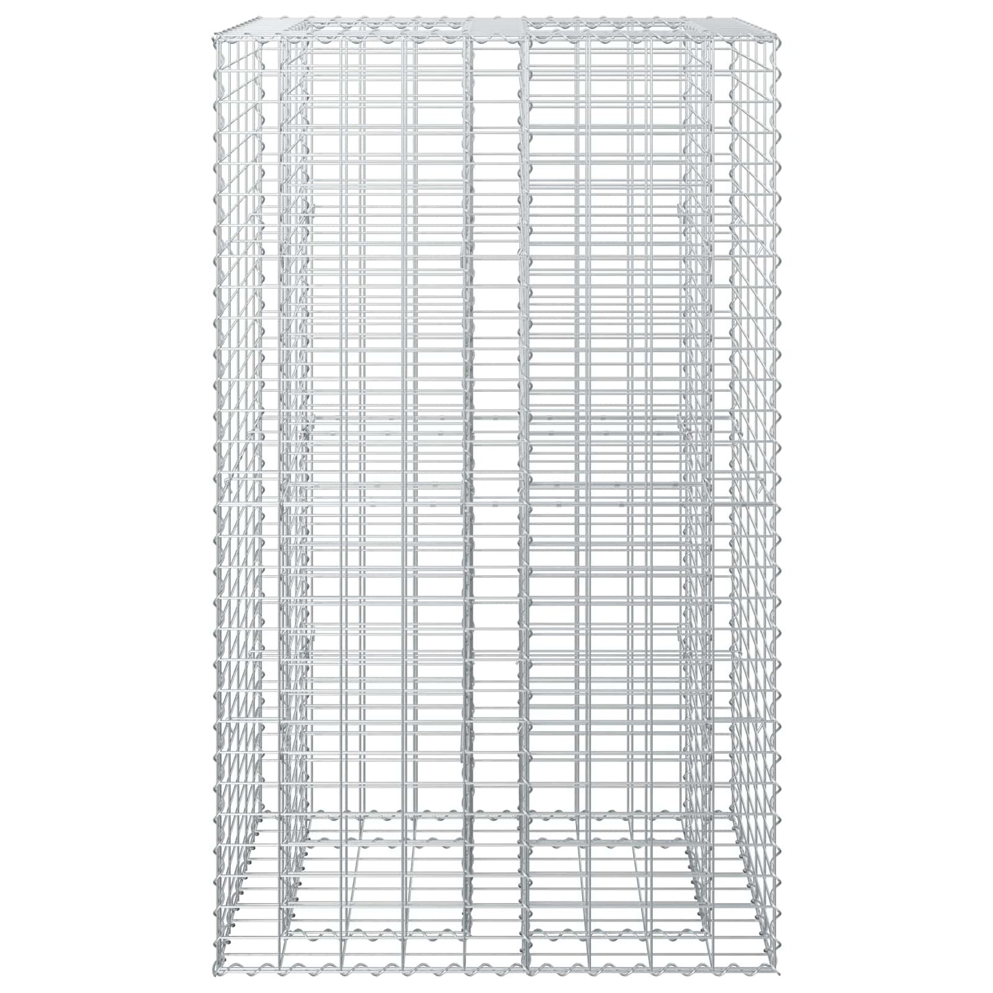 Gabion Verhoogd Bed Zilver 90 x 50 x 150 cm