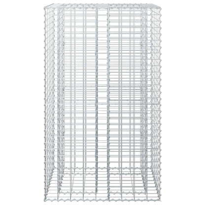 Gabion Verhoogd Bed Zilver 90 x 50 x 150 cm