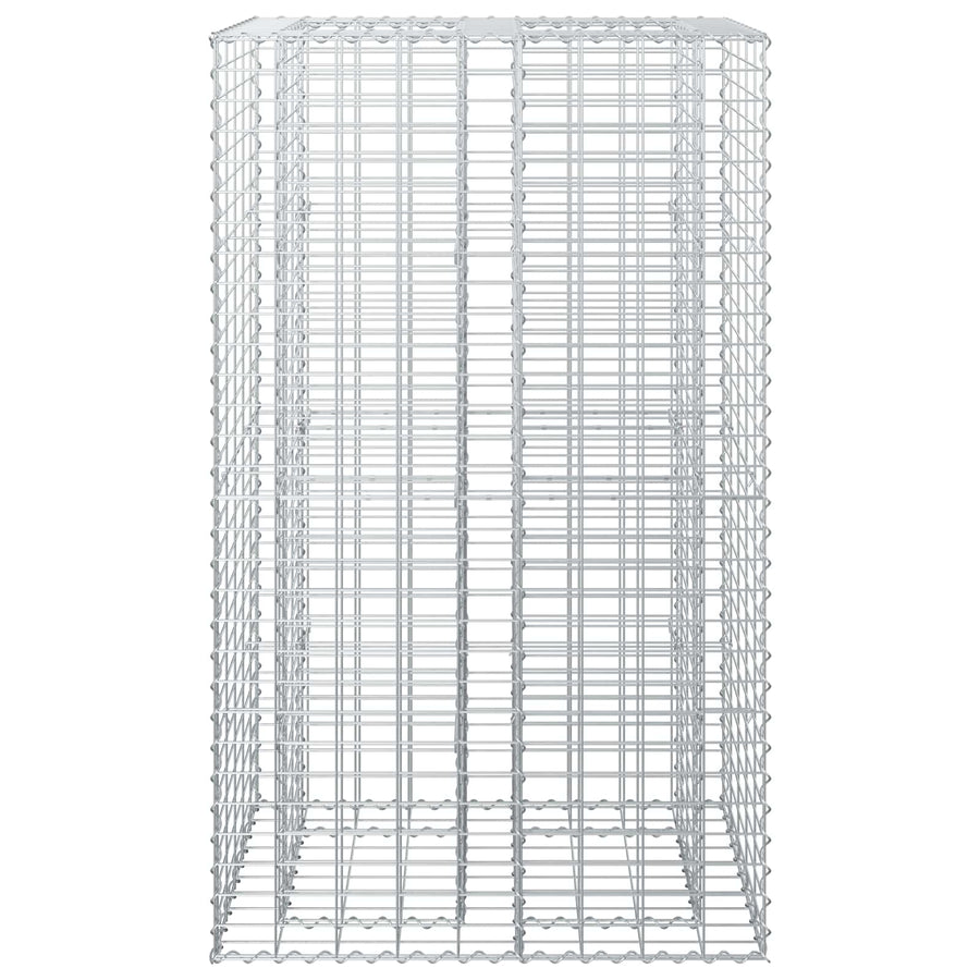 Gabion Verhoogd Bed Zilver 90 x 50 x 150 cm