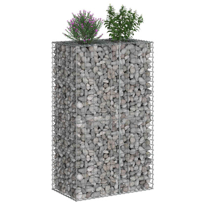 Gabion Verhoogd Bed Zilver 90 x 50 x 150 cm
