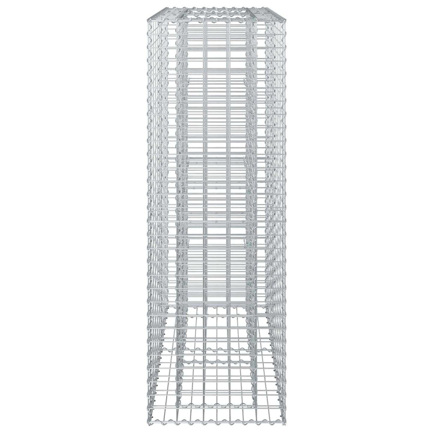 Gabion Verhoogd Bed Zilver 90 x 50 x 150 cm
