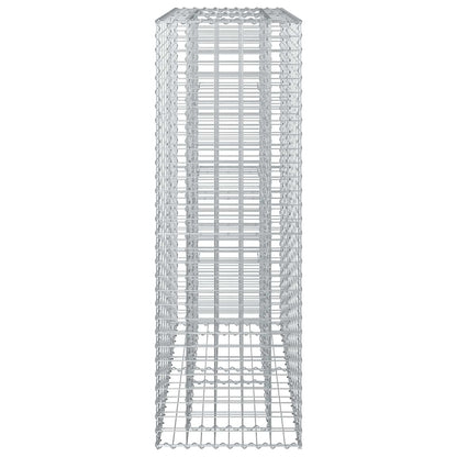 Gabion Verhoogd Bed Zilver 90 x 50 x 150 cm