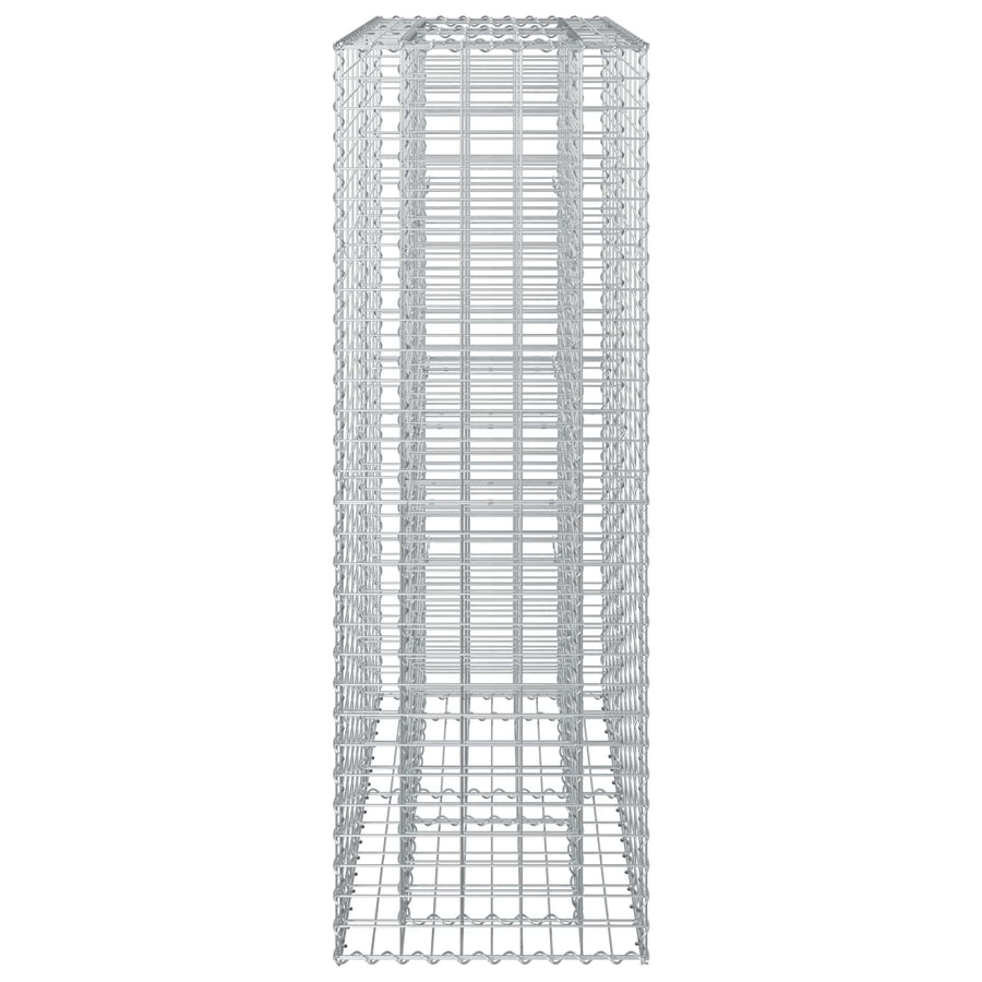Gabion Verhoogd Bed Zilver 90 x 50 x 150 cm
