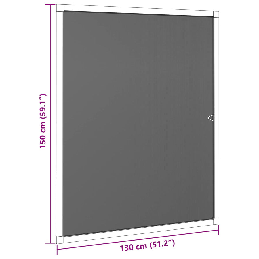 Insectenscherm voor ramen Bruin 130 x 150 cm