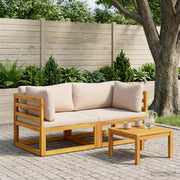 Hoekbank Massief Acaciahout Naturel 2x 2-zits
