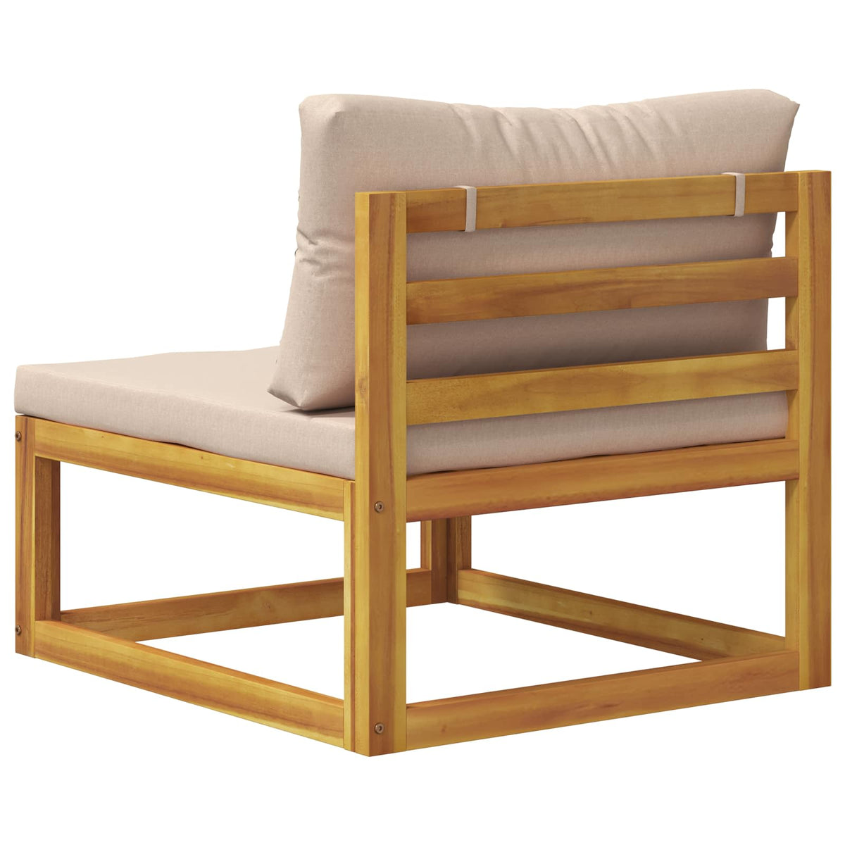 Modulaire middenbank met kussens Massief Acaciahout Naturel