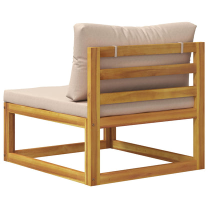 Modulaire middenbank met kussens Massief Acaciahout Naturel