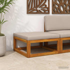 Voetensteun massief acaciahout taupe 68x68x29 cm