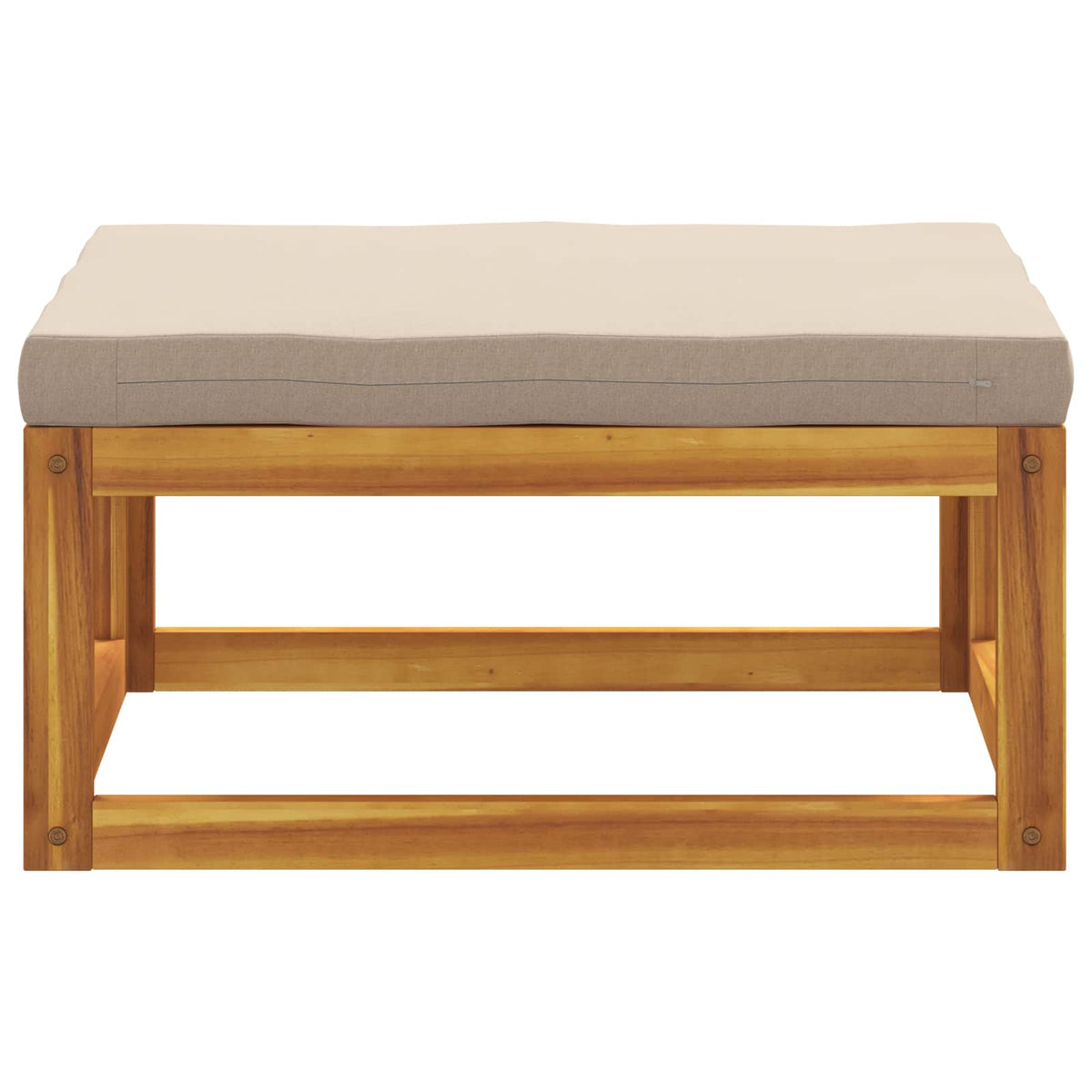 Modulaire voetensteun met kussens Massief Acaciahout Naturel