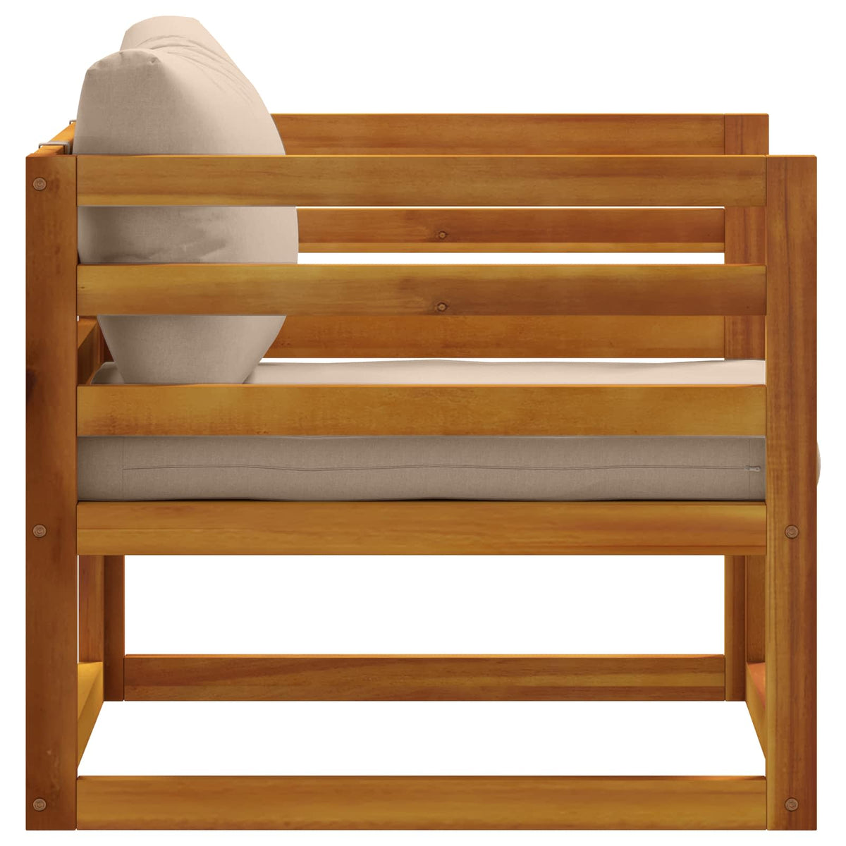 Modulaire fauteuil met kussens Massief Acaciahout Naturel