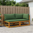 Modulaire bankset acaciahout groen 2 personen