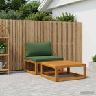 Modulaire bankset massief acaciahout 2-delig naturel groen