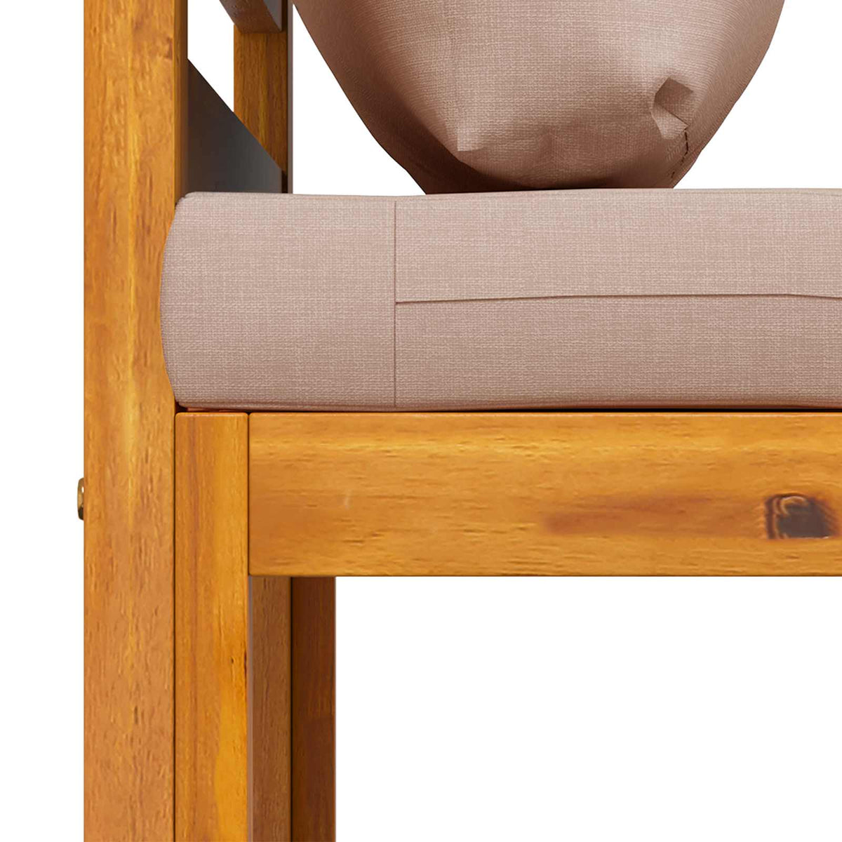 Modulaire bankset met kussens 2 st Massief Acaciahout Naturel