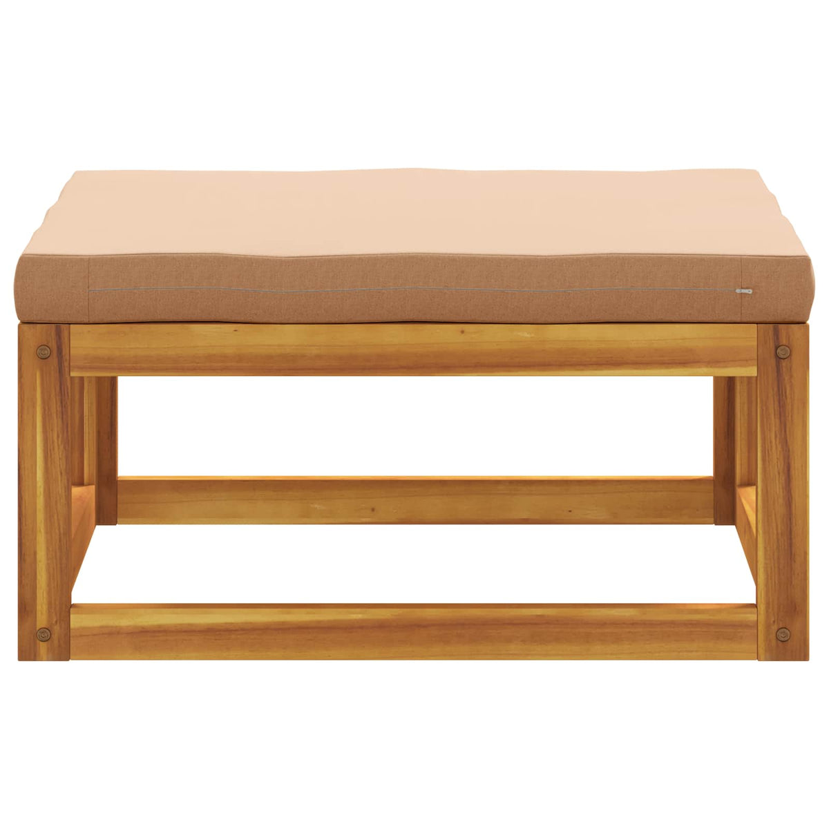 Modulaire voetenbank met kussens Massief Acaciahout Naturel
