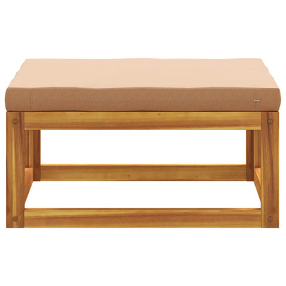 Modulaire voetenbank met kussens Massief Acaciahout Naturel