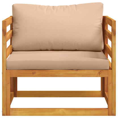Modulaire fauteuil met kussens Massief Acaciahout Naturel