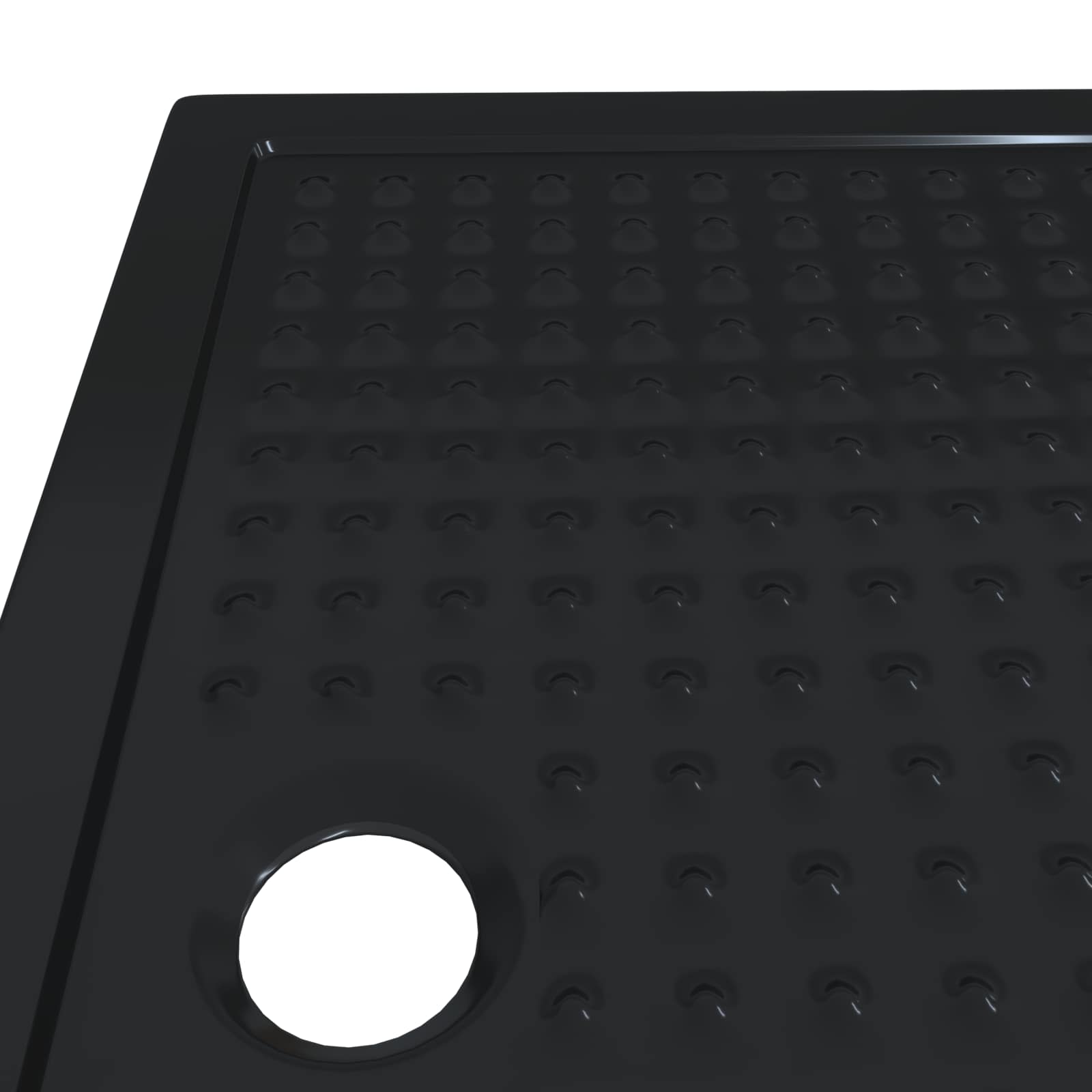 Douche Basis Tray met Dots Zwart 120 x 80 x 4 cm ABS