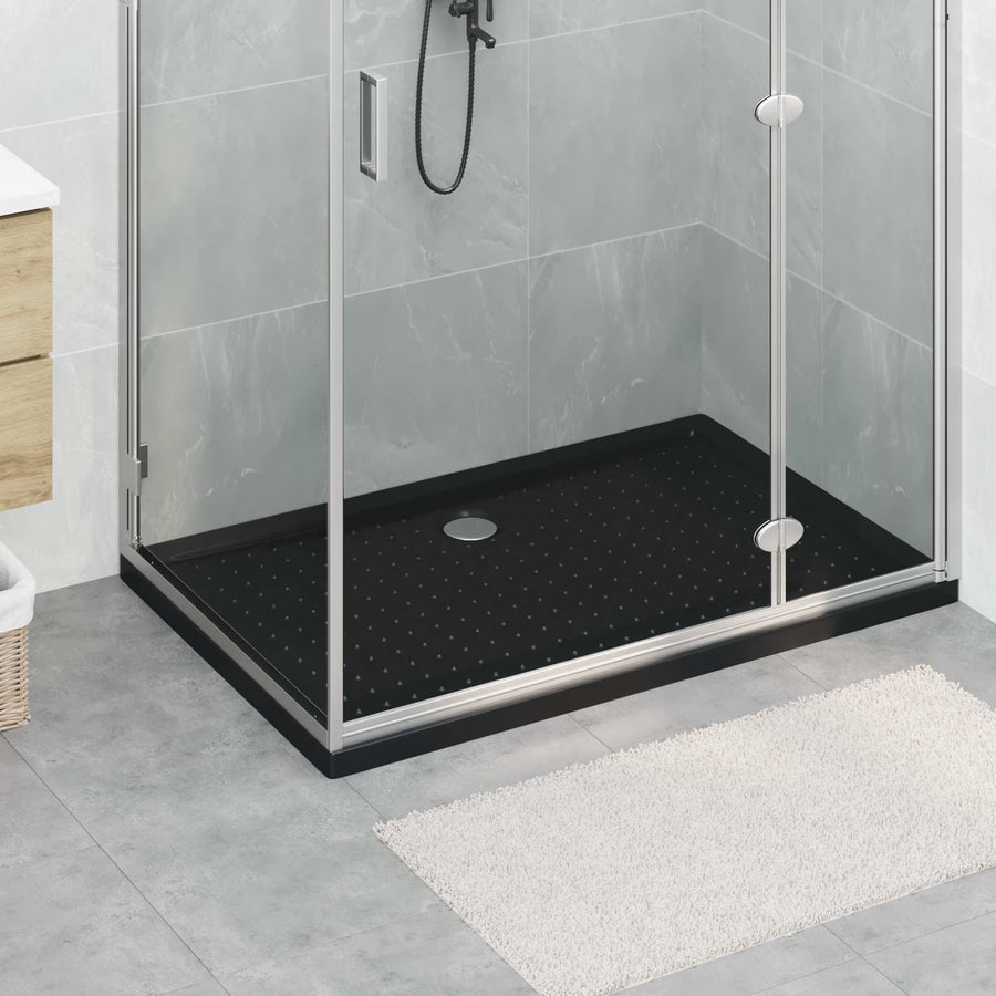 Douche Basis Tray met Dots Zwart 120 x 80 x 4 cm ABS