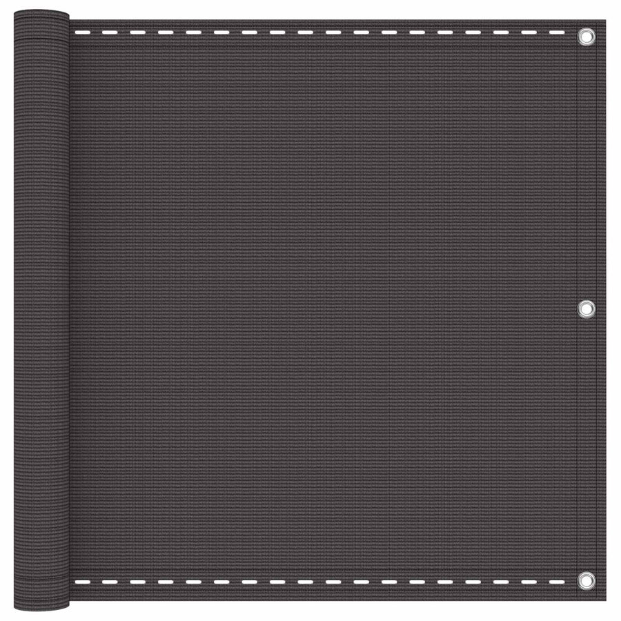 Balkon Scherm Antracietkleurig 75 x 700 cm HDPE en Aluminium