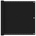 Balkonscherm 120x1000 cm zwart HDPE aluminium