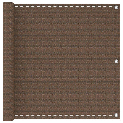 Balkon Scherm Bruin 90 x 1000 cm HDPE en Aluminium