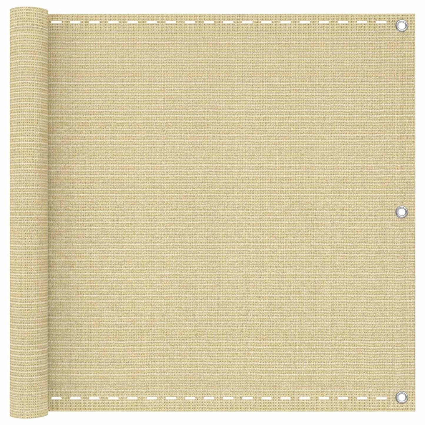 Balkon Scherm Beige 75 x 700 cm HDPE en Aluminium