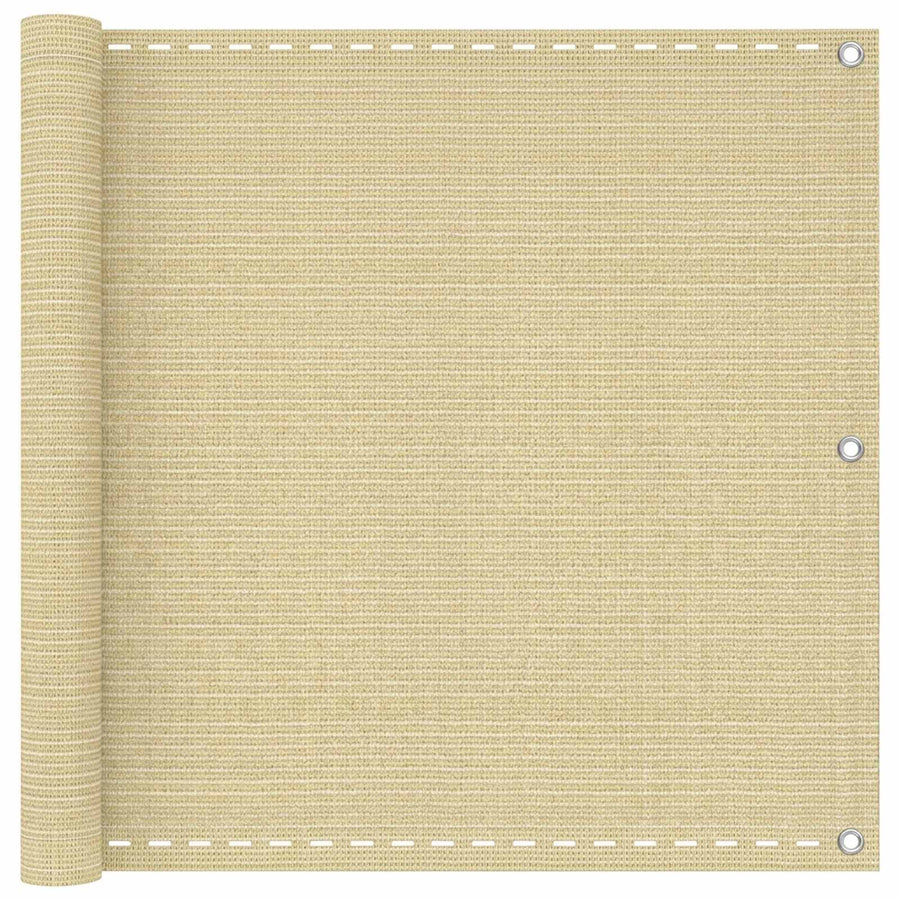 Balkon Scherm Beige 75 x 800 cm HDPE en Aluminium