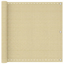 Balkon Scherm Beige 90 x 1200 cm HDPE en Aluminium