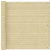 Balkon scherm beige 120x700 cm HDPE aluminium