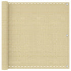 Balkon scherm 120x1000 cm beige HDPE aluminium