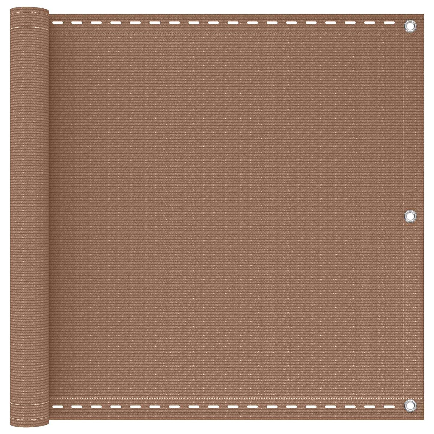 Balkon Scherm Taupe 75 x 1000 cm HDPE en Aluminium