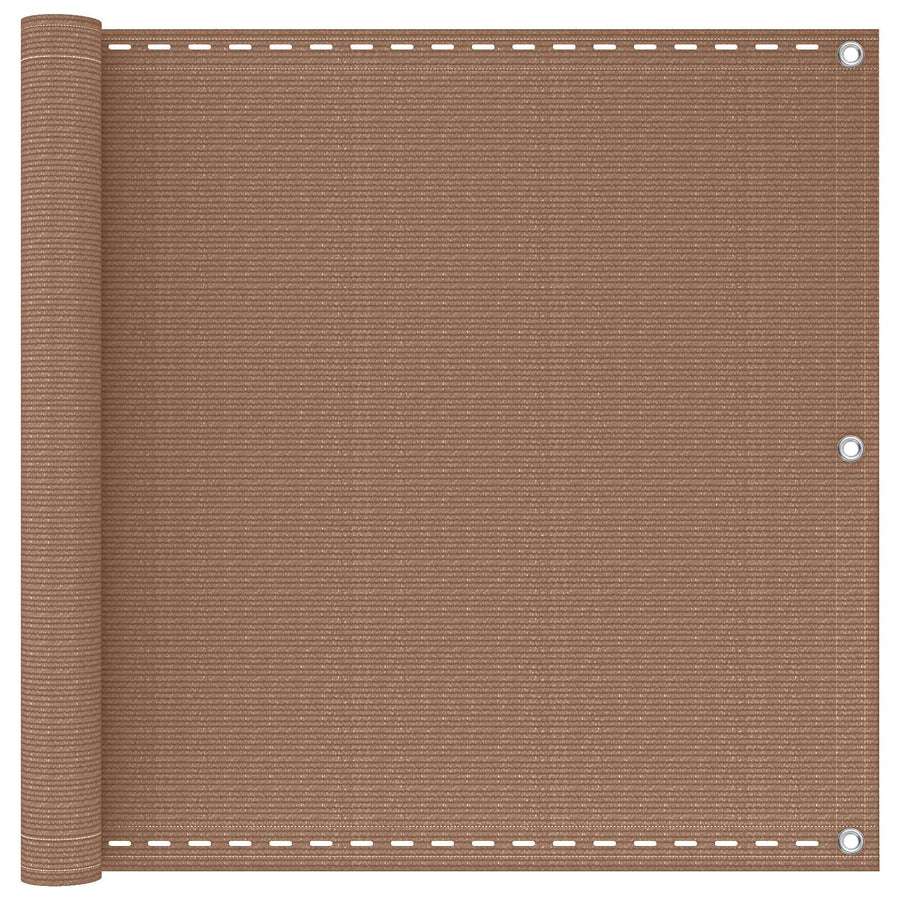 Balkon Scherm Taupe 120 x 800 cm HDPE en Aluminium