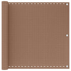 Balkonscherm taupe 120x1000 cm HDPE aluminium