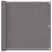 Balkon Scherm Lichtgrijs 90 x 500 cm HDPE en Aluminium