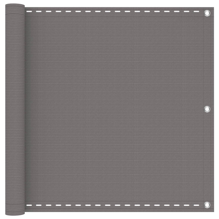 Balkon Scherm Lichtgrijs 90 x 500 cm HDPE en Aluminium