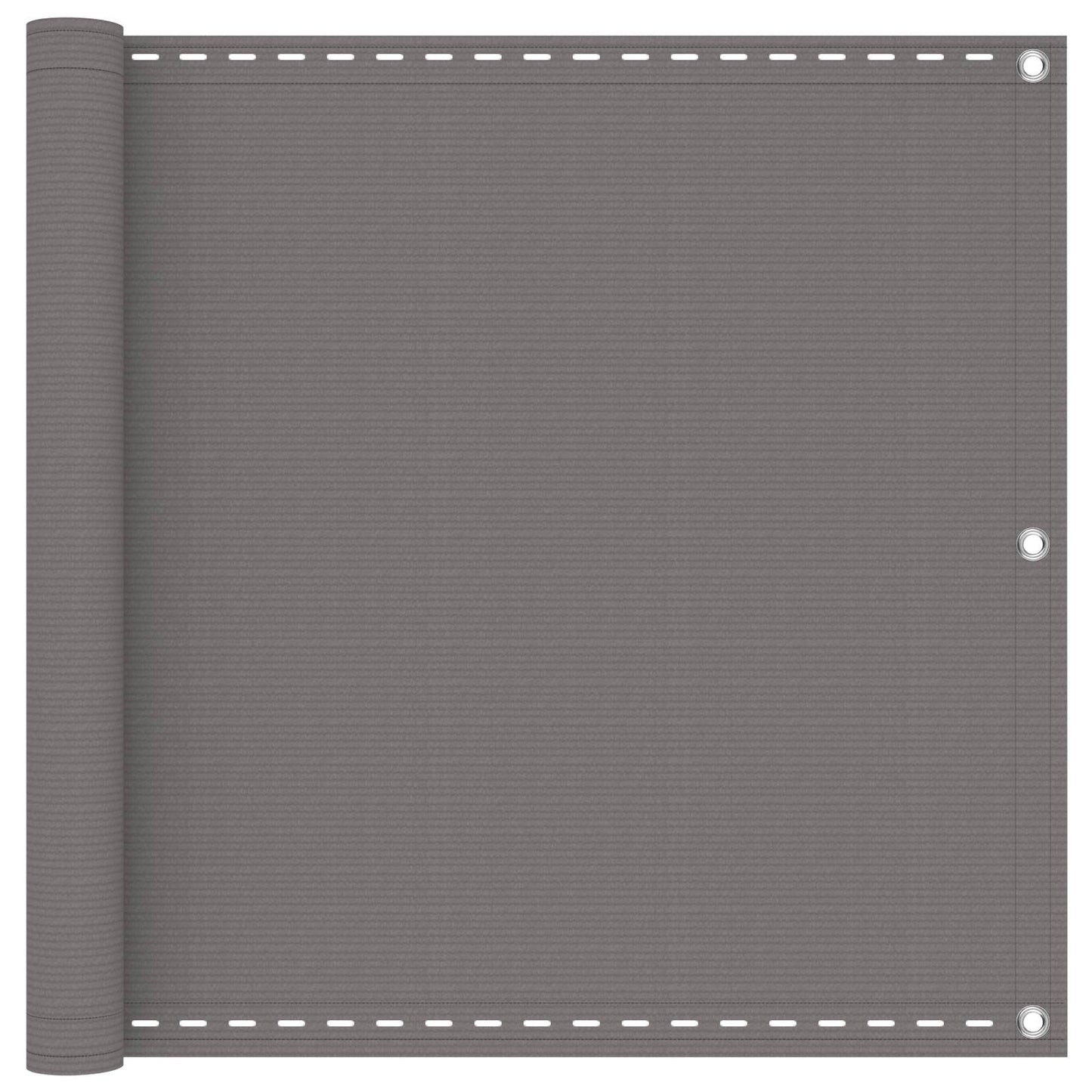 Balkon Scherm Lichtgrijs 120 x 500 cm HDPE en Aluminium