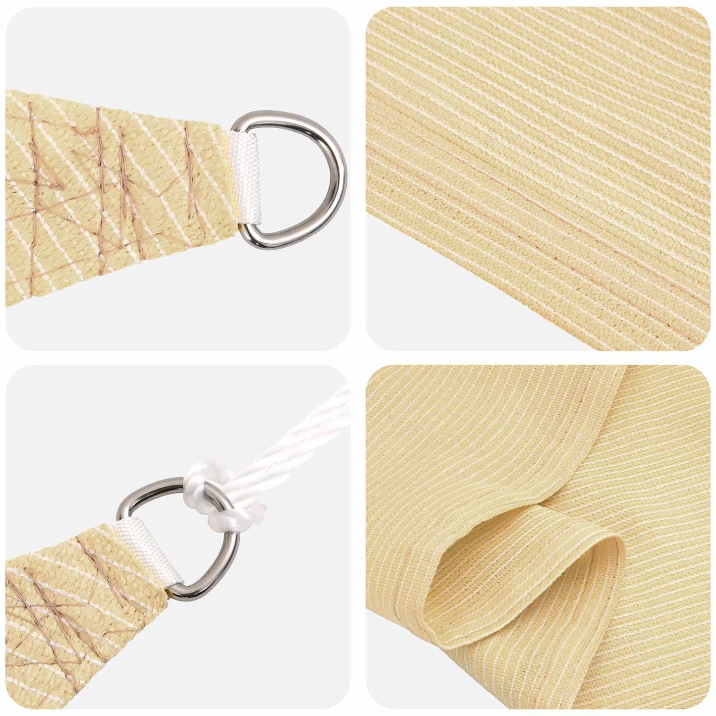 Zonneschaduwzeil Beige 2 x 6 m HDPE