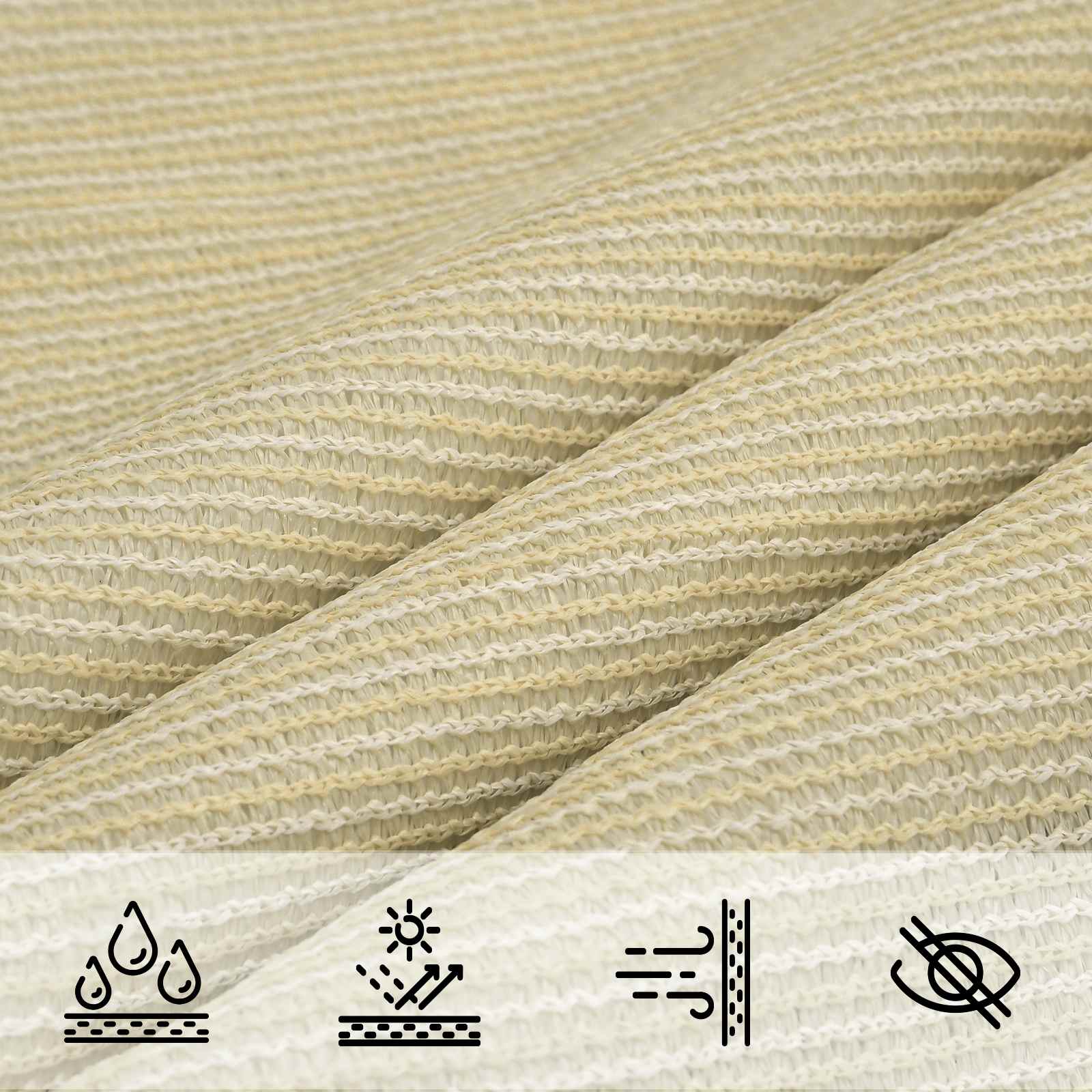 Zonneschaduwzeil Beige 2 x 6 m HDPE