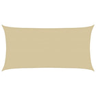 Zonnescherm 2 x 6 m beige HDPE