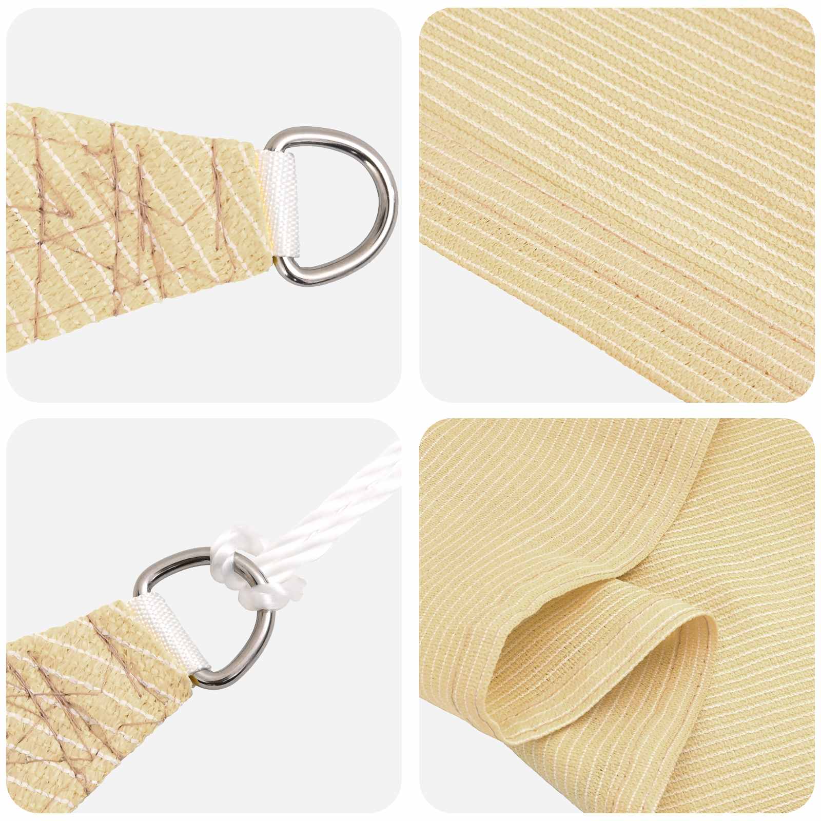 Zonneschaduwzeil Beige 2,5 x 6 m HDPE