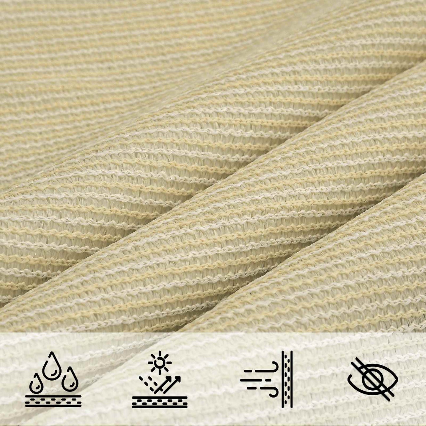 Zonneschaduwzeil Beige 2,5 x 6 m HDPE