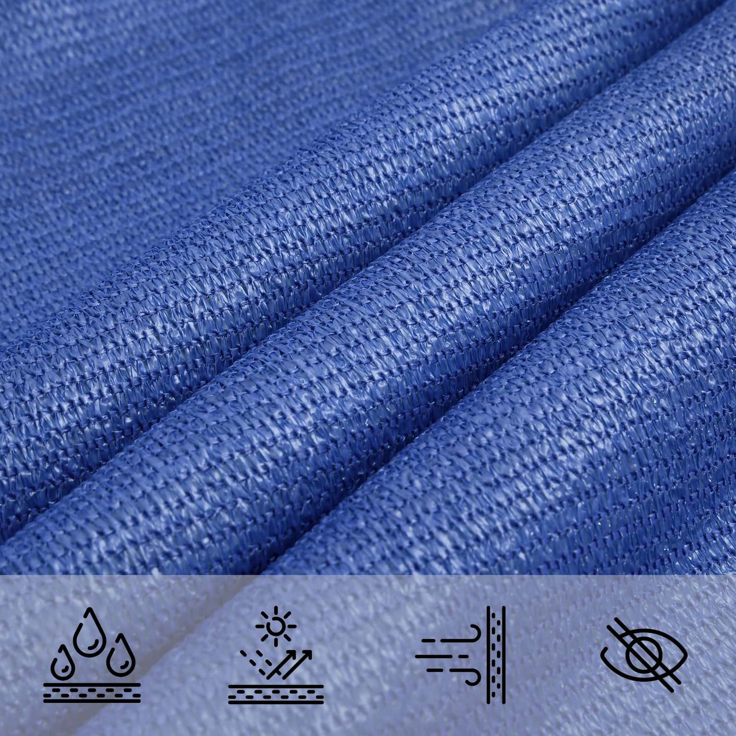 Zonneschaduwzeil Blauw 2,5 x 6 m HDPE