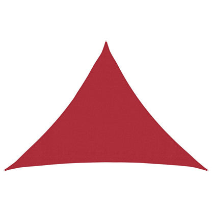 Zonneschaduwzeil Rood 7 x 5 x 5 m HDPE