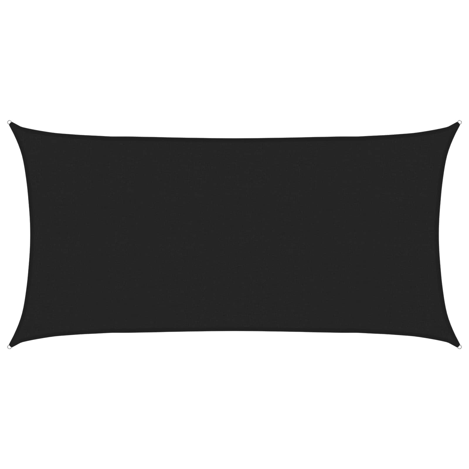 Zonneschaduwzeil Zwart 2 x 6 m HDPE